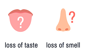Loss of taste loss of smell