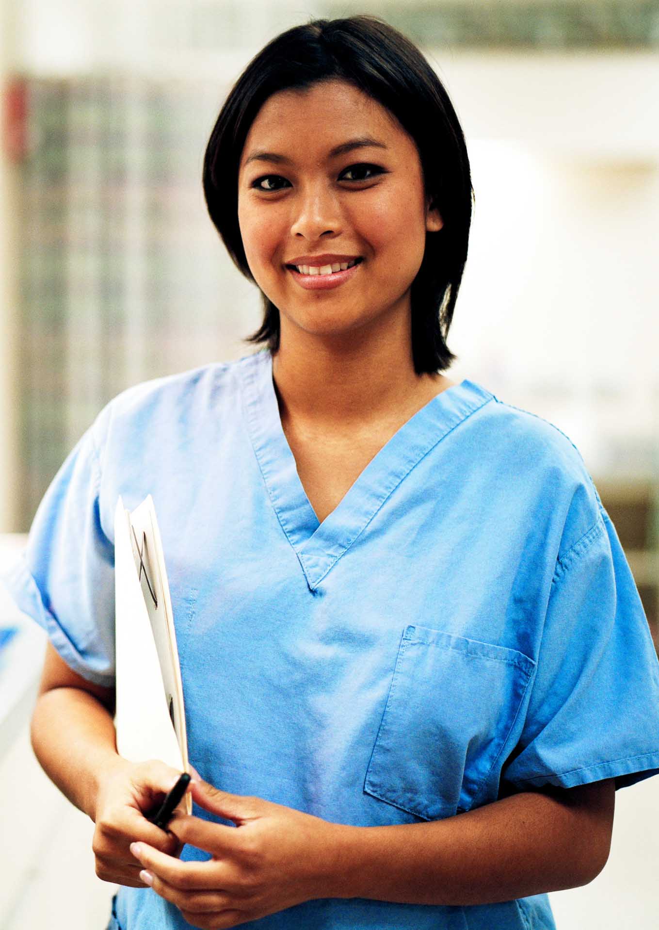 Photo of a health care worker smiling - BJC HealthCare employee onboarding