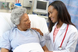 Caretaker with a patient