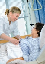 Caretaker with a patient