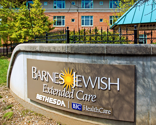 Outdoor building sign of Barnes-Jewish Extended Care