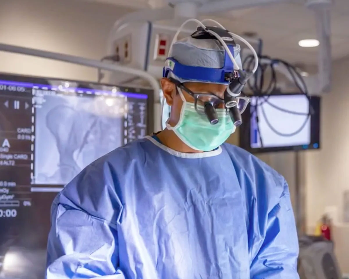 A doctor in surgery