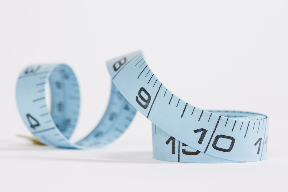 Picture of a blue tape measure