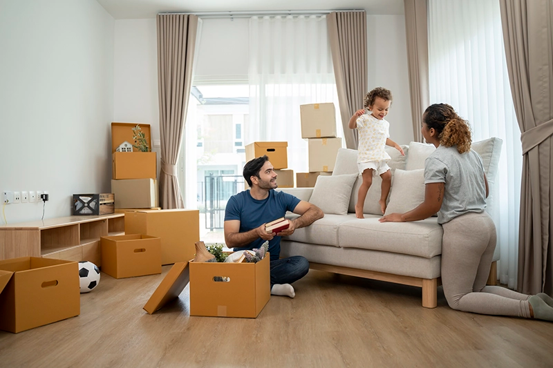 Family moving into new home