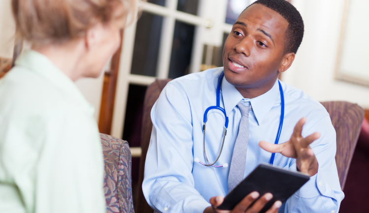 Doctor talking to a patient