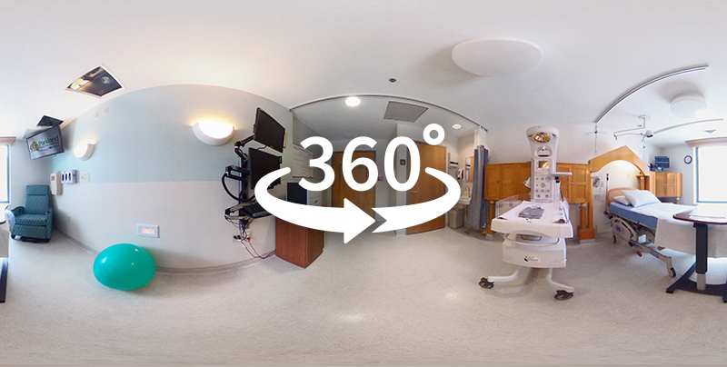360 tour of a room at parkland health center
