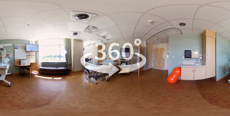 image of 360 degree birthing room at progress west