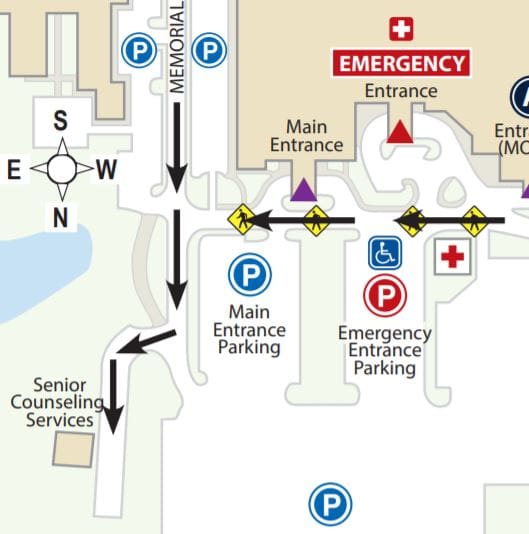 Map for the senior counseling location