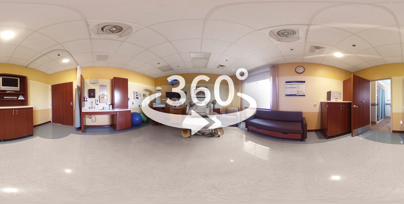 picture of 360 degree room at missouri baptist birthing center