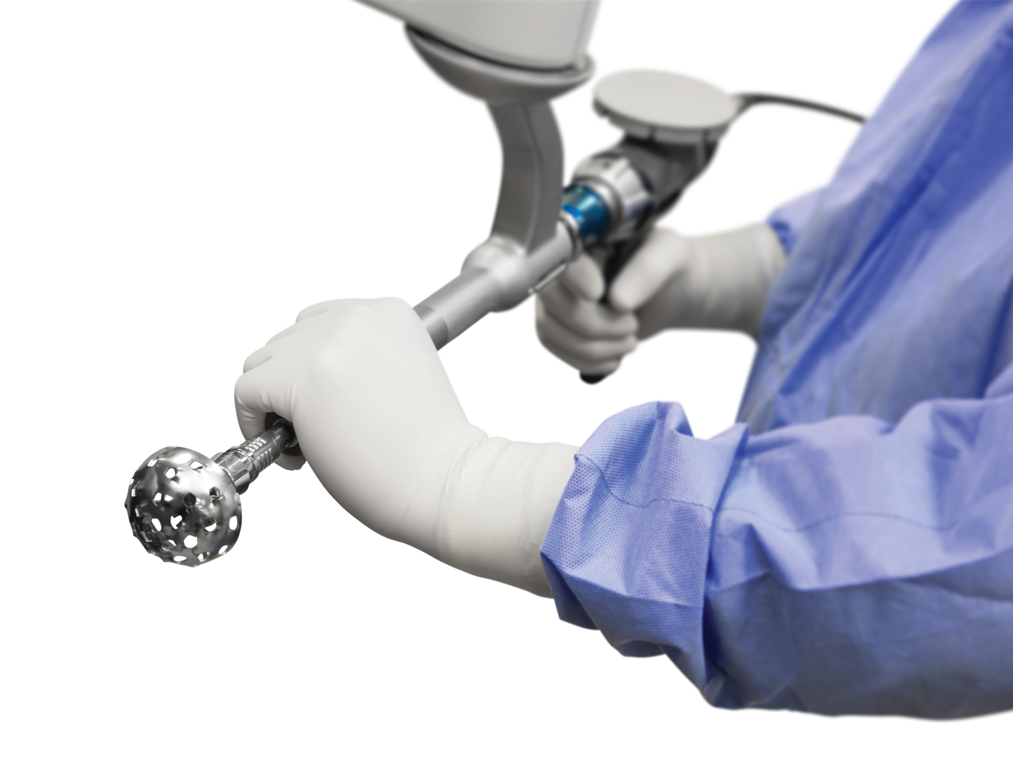 Perspm hand holding Mako Hip Tool