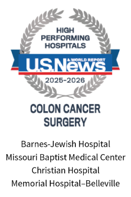 US News High performing hospitals 2025-2026: Barnes-Jewish Hospital, Missouri Baptist Medical Center, Christian Hospital, memorial Hospital-Belleville
