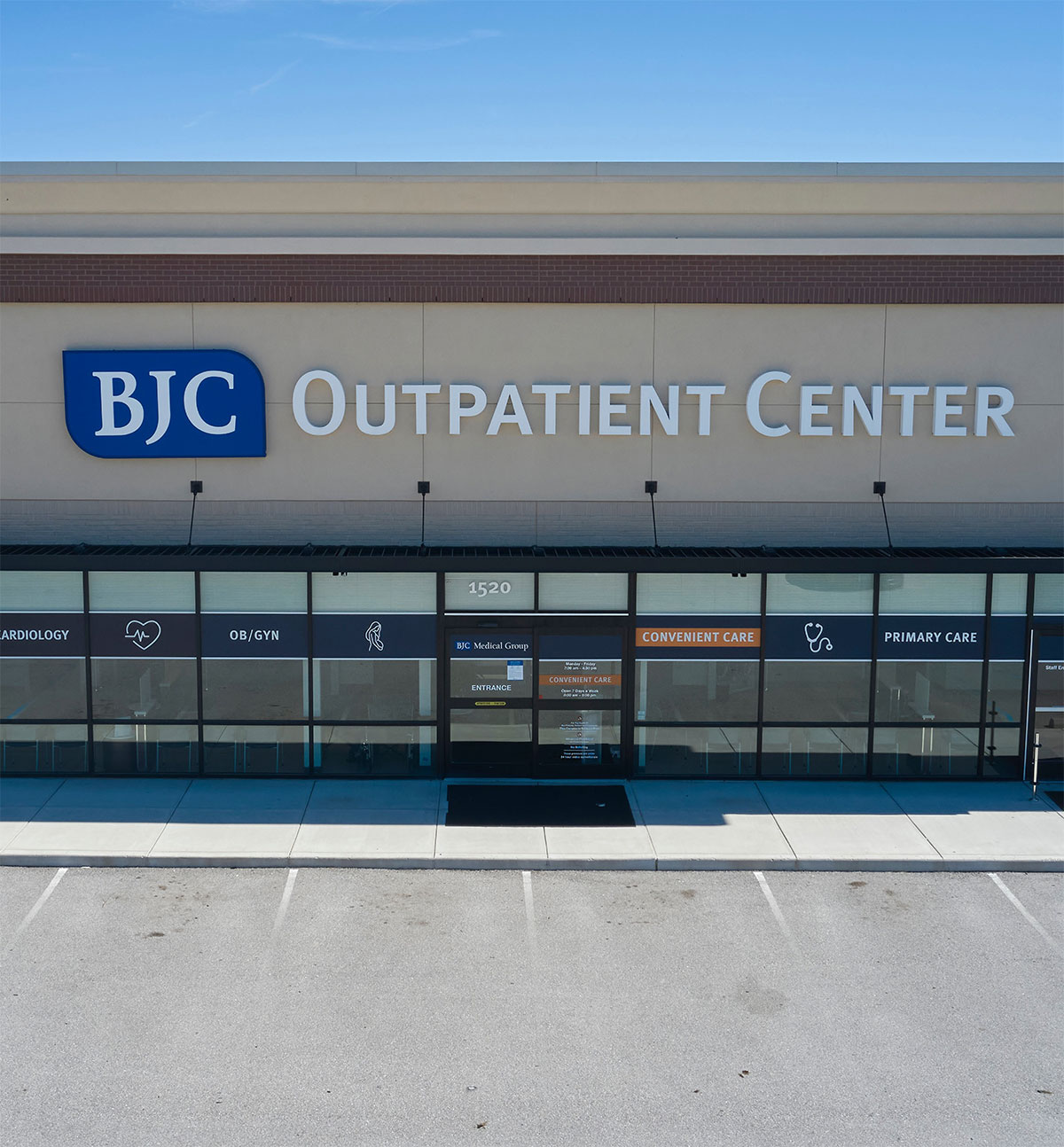 Building view of BJC Medical Group Cardiology at Wentzville