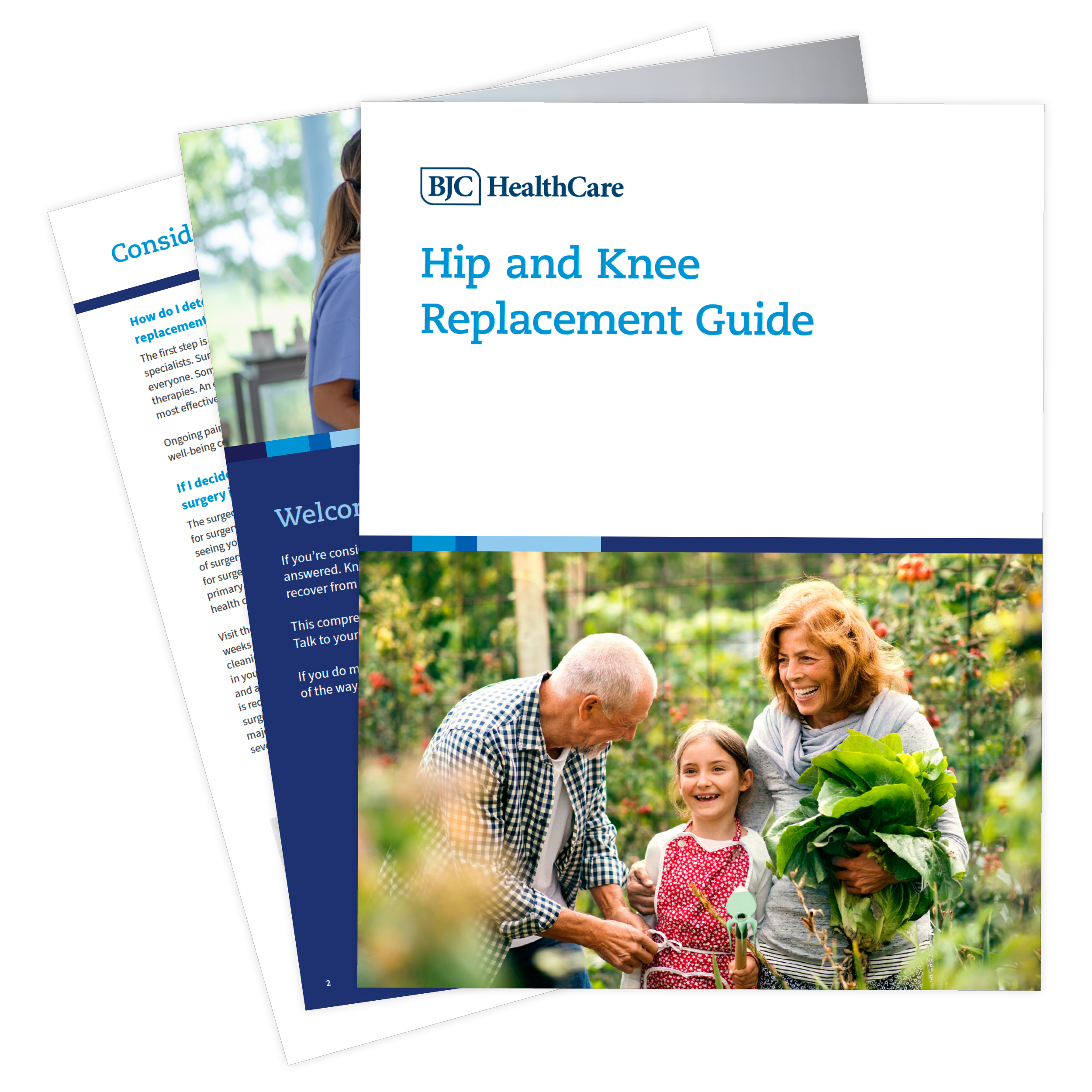 Hip and knee guide fanned out