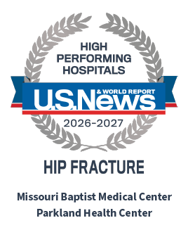 US World & News Report 2026-2027 High Performing Hospital Hip Fracture silver emblem