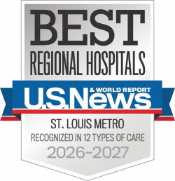 US News & World Report silver emblem 2026-2027 for Best Regional Hospitals St Louis metro