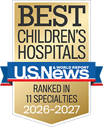 Badge Children's Hospitals Specialty Custom Again Ranked in 11 Specialties 2026-2027
