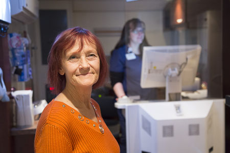 Woman smiling