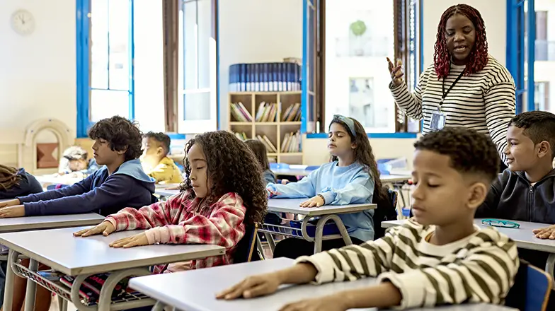 Classroom with students and teacher