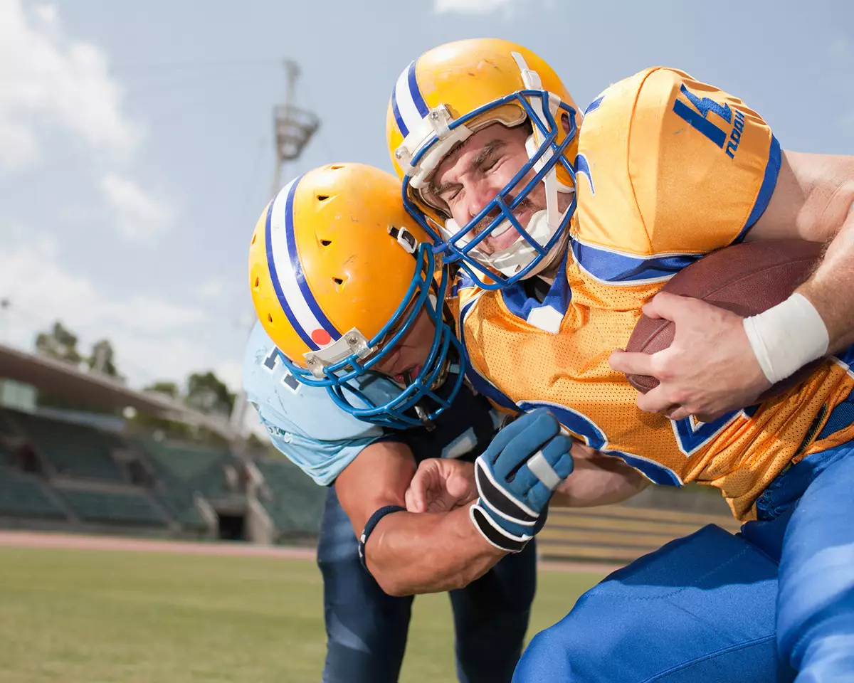 Two football players