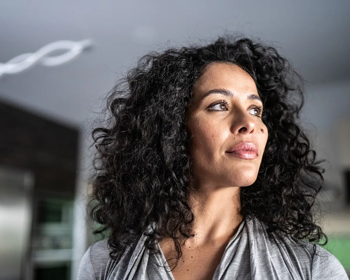 Pondering woman