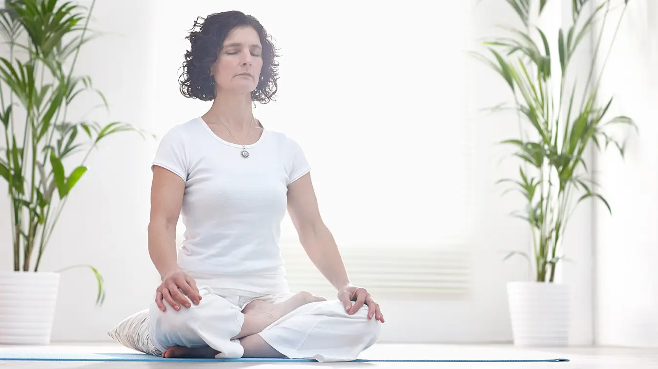 Woman meditating