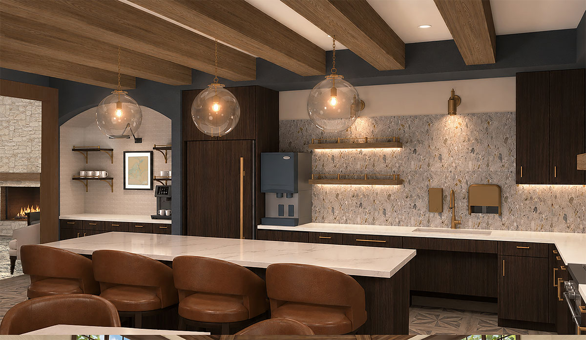 View of the family kitchen at Evelyn’s House at Barnes-Jewish Hospital