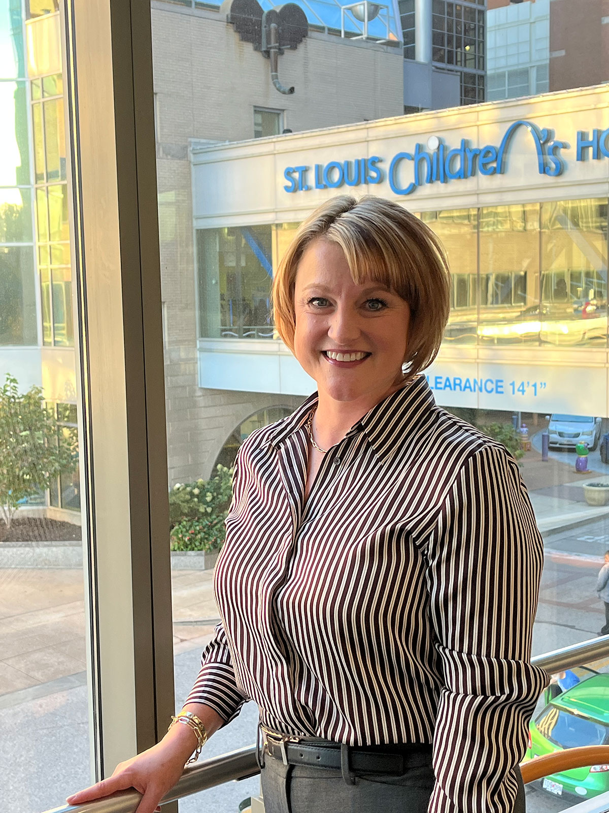 Vice president Sarah Becker smiling