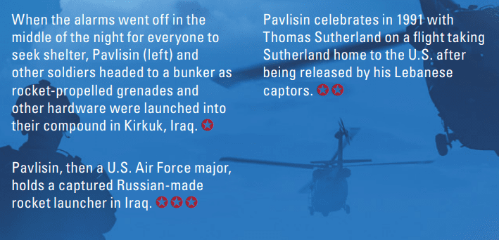 Quotes with key moments about Pennie's time in Air Force