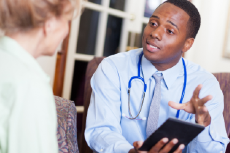Doctor talking to a patient