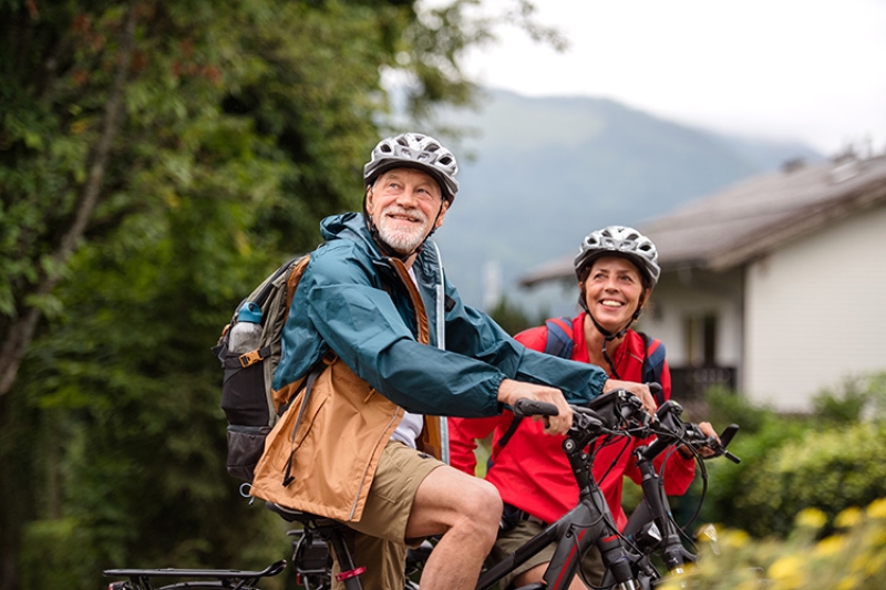 Someone riding a bike
