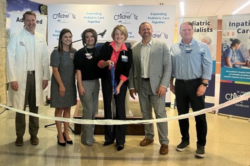 Ribbon cutting for the announcement of the opening of the St. Louis Children’s at CoxHealth Pediatric Hospital in Springfield